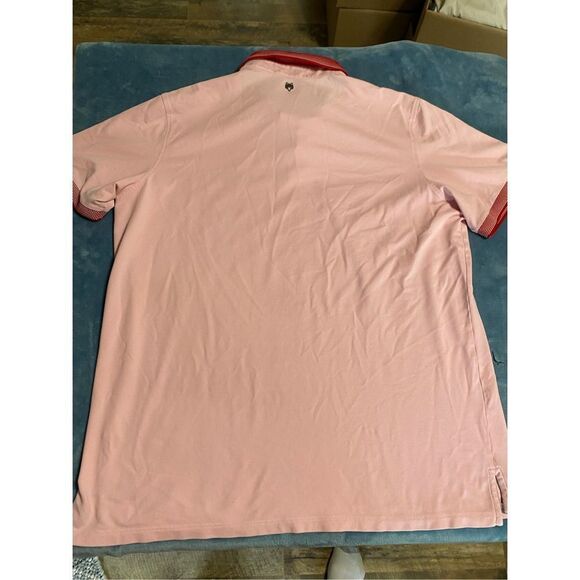 COPY - COPY - Greyson Men's XL Pink  Short Sleeve Golf Polo Shirt EUC - Picture 4 of 5